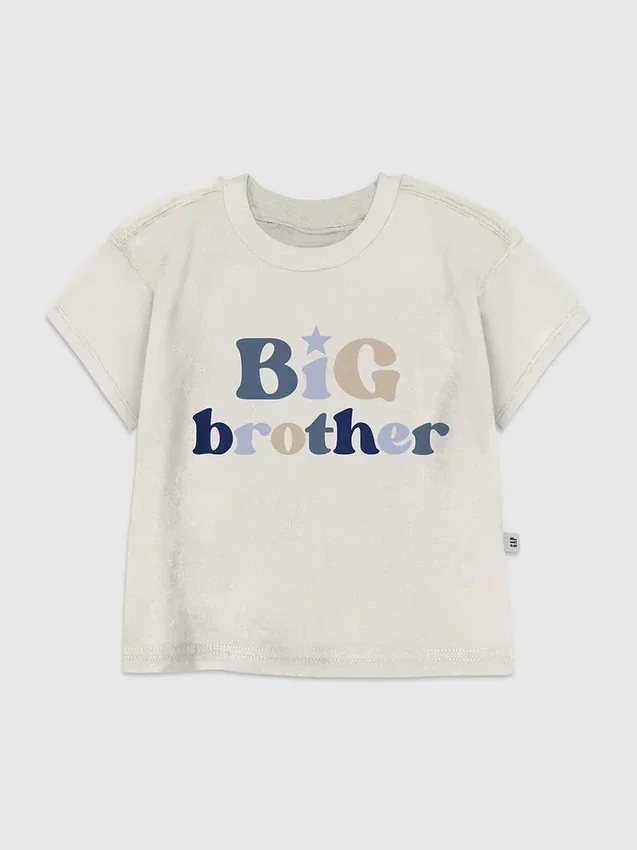 Grafisk T-shirt för småbarn med motivet ”Big Brother”