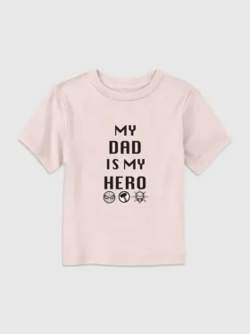 Grafisk T-shirt för småbarn med motivet ”Marvel Hero Dad”