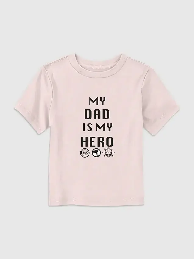 Grafisk T-shirt för småbarn med motivet ”Marvel Hero Dad”