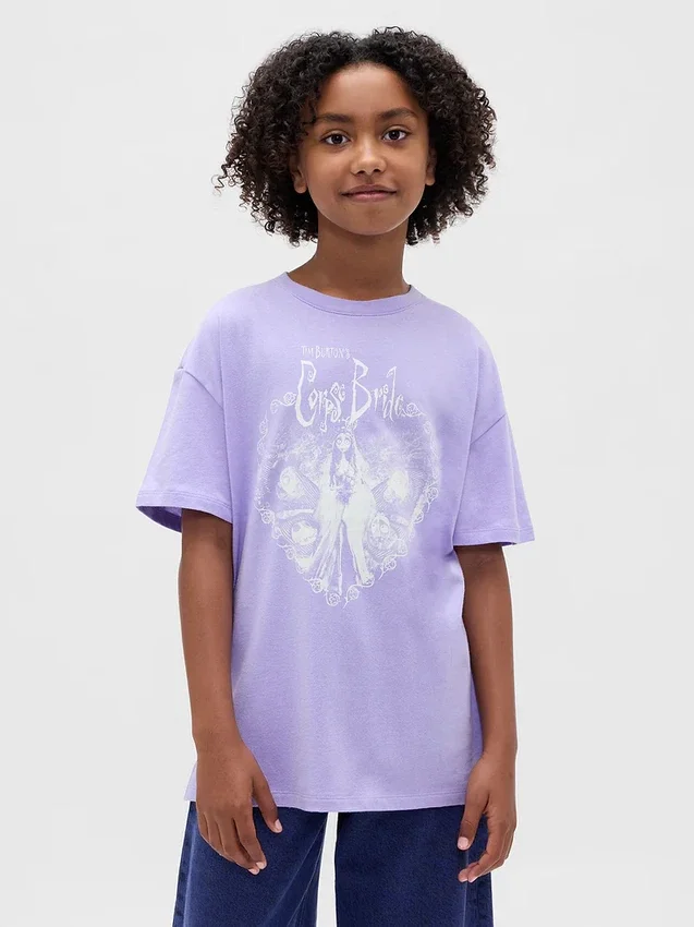 Grafisk T-shirt i oversized-modell för barn
