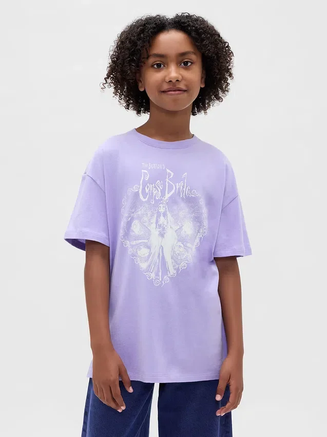 Grafisk T-shirt i oversized-modell för barn