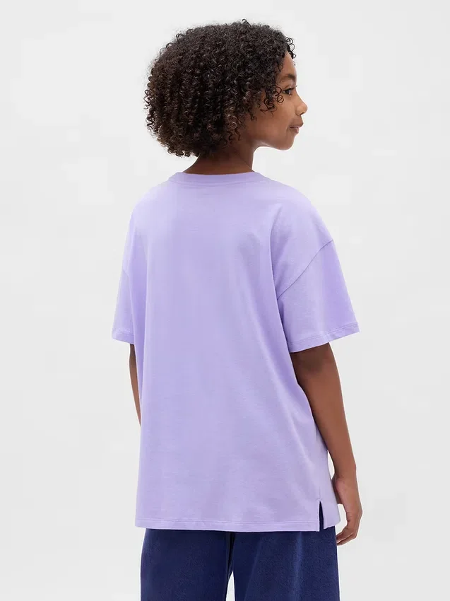 Grafisk T-shirt i oversized-modell för barn