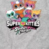 Grafisk T-shirt med kort ärm och Super Kitties-logotyp för småbarn