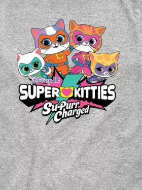 Grafisk T-shirt med kort ärm och Super Kitties-logotyp för småbarn