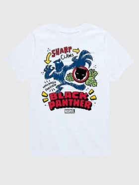 Grafisk T-shirt med korta ärmar för småbarn – Marvel Black Panther Doodle