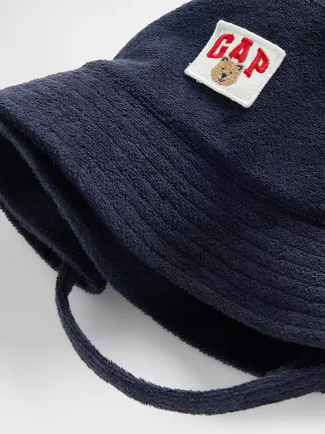 Handduk i frotté för Baby & Småbarn – Brannan Bear-logotyp, hatt
