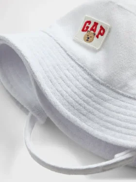 Handduk i frotté för Baby & Småbarn – Brannan Bear-logotyp, hatt