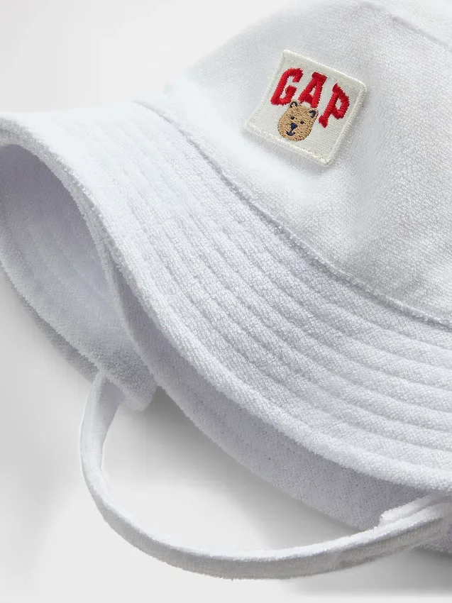Handduk i frotté för Baby & Småbarn – Brannan Bear-logotyp, hatt