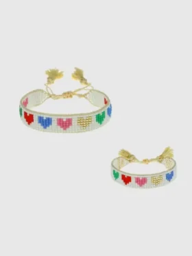 Hart Mini and Me Rainbow Hearts-armbandsset