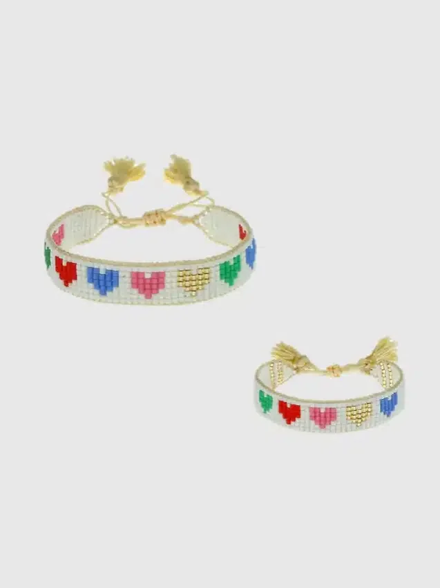 Hart Mini and Me Rainbow Hearts-armbandsset