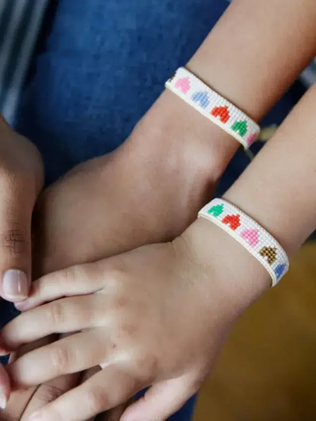 Hart Mini and Me Rainbow Hearts-armbandsset