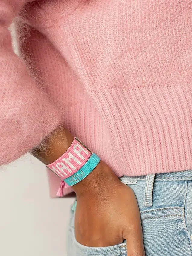 Hart Pink Mama-armband