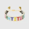 Hart Rainbow Gratitude-armband med pärlor