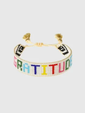 Hart Rainbow Gratitude-armband med pärlor
