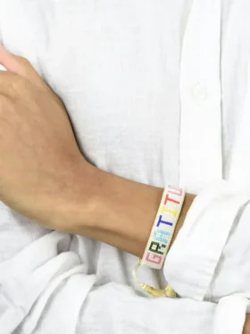 Hart Rainbow Gratitude-armband med pärlor
