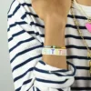 Hart Rainbow Gratitude-armband med pärlor