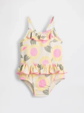 Heldress för baby & småbarn med solrosmönster