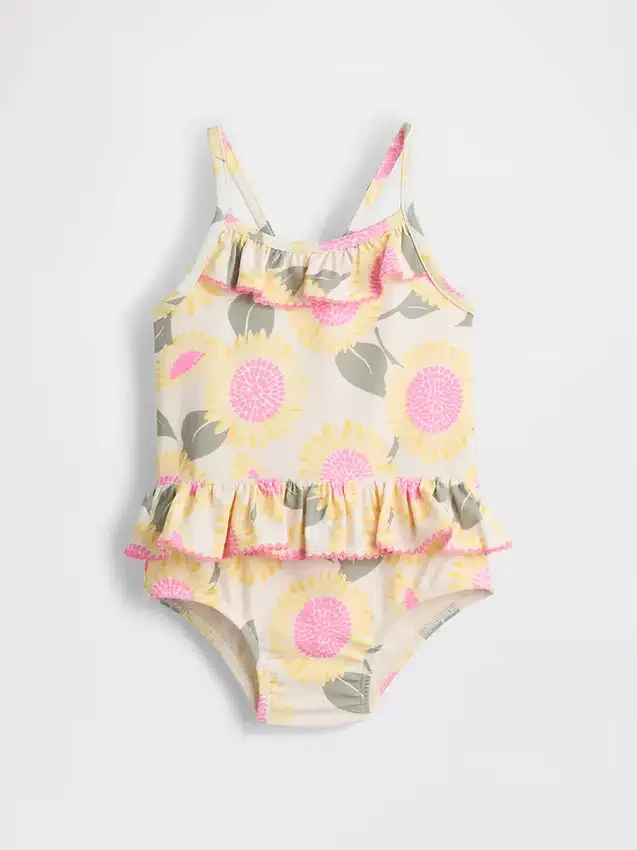 Heldress för baby & småbarn med solrosmönster