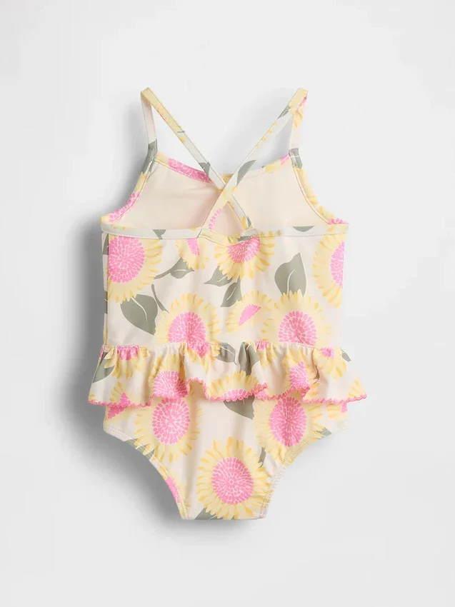 Heldress för baby & småbarn med solrosmönster