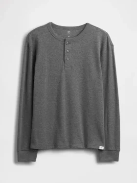 Henley-T-shirt i avslappnad passform för barn