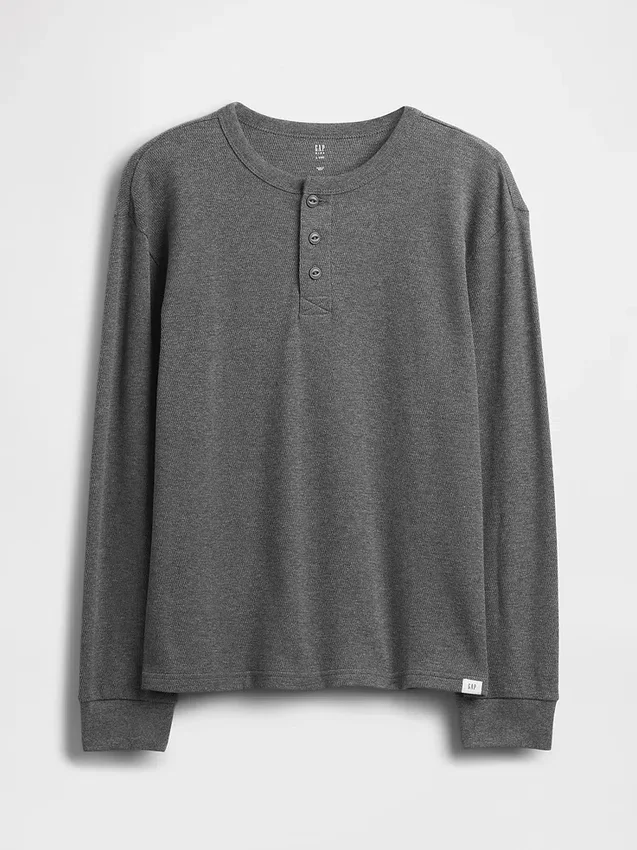Henley-T-shirt i avslappnad passform för barn