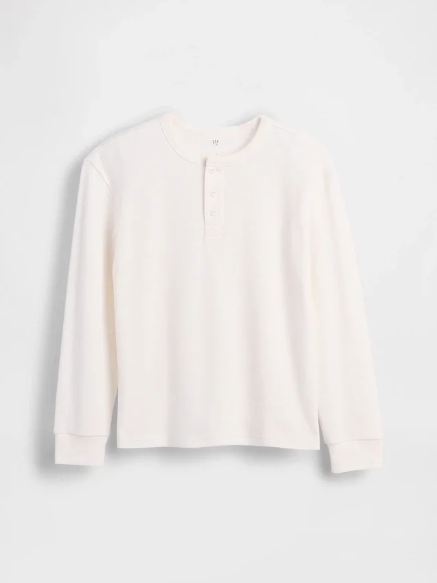 Henley-T-shirt i avslappnad passform för barn
