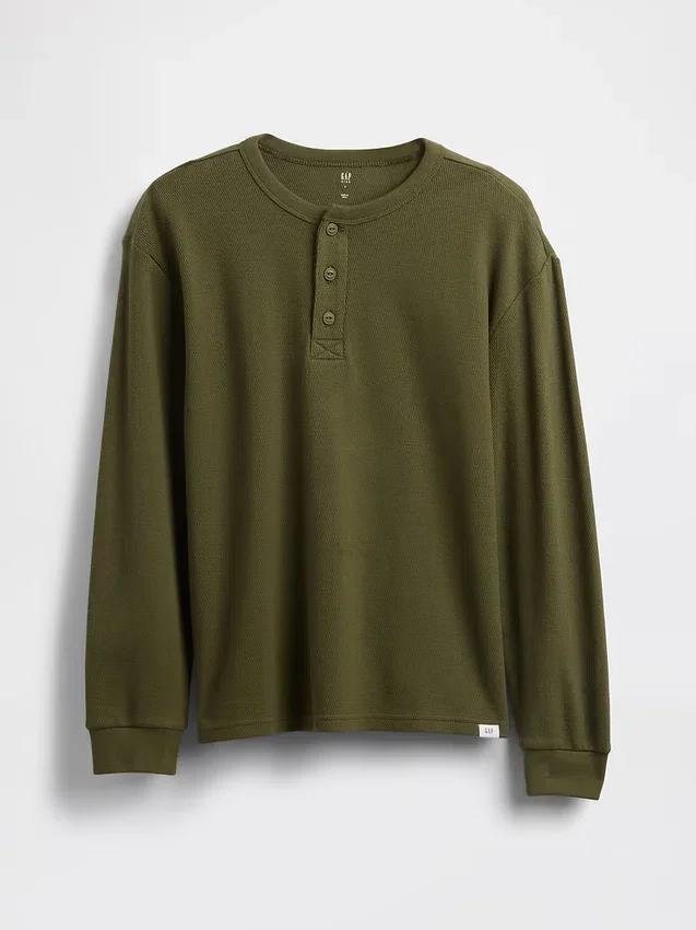 Henley-T-shirt i avslappnad passform för barn