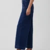 Hög midja, vid ben och ankellånga sjömansjeans