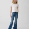 Högmidjade 70-talsinspirerade flare-Jeans för barn