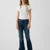 Högmidjade 70-talsinspirerade flare-Jeans för barn