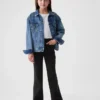 Högmidjade 70-talsinspirerade flare-Jeans för barn