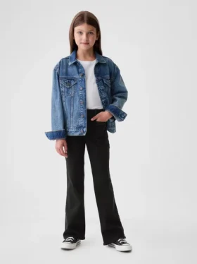 Högmidjade 70-talsinspirerade flare-Jeans för barn