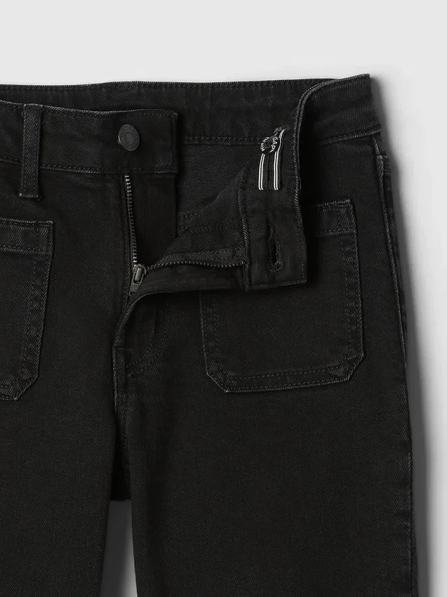 Högmidjade 70-talsinspirerade flare-Jeans för barn