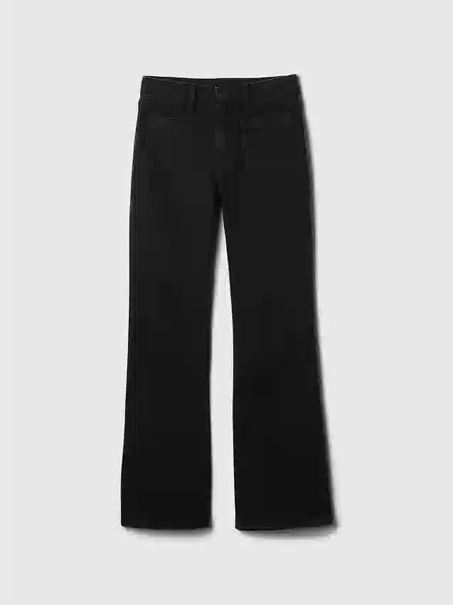 Högmidjade 70-talsinspirerade flare-Jeans för barn