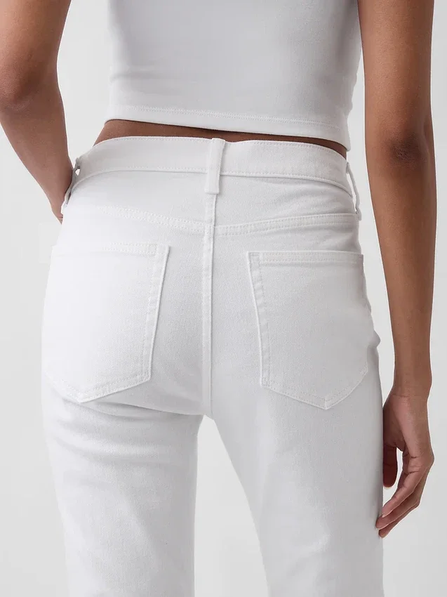 Högmidjade 70-talsjeans med utsvängda ben