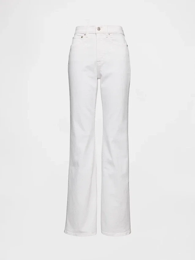 Högmidjade 70-talsjeans med utsvängda ben