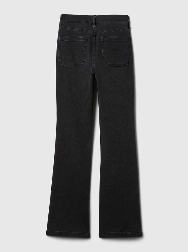 Högmidjade 70-talsjeans med utsvängda ben