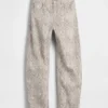Högmidjade Barrel-jeans med ormmönster