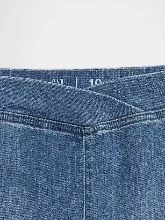 Högmidjade crossover-Jeans med utsvängda ben för barn