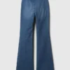 Högmidjade crossover-Jeans med utsvängda ben för barn