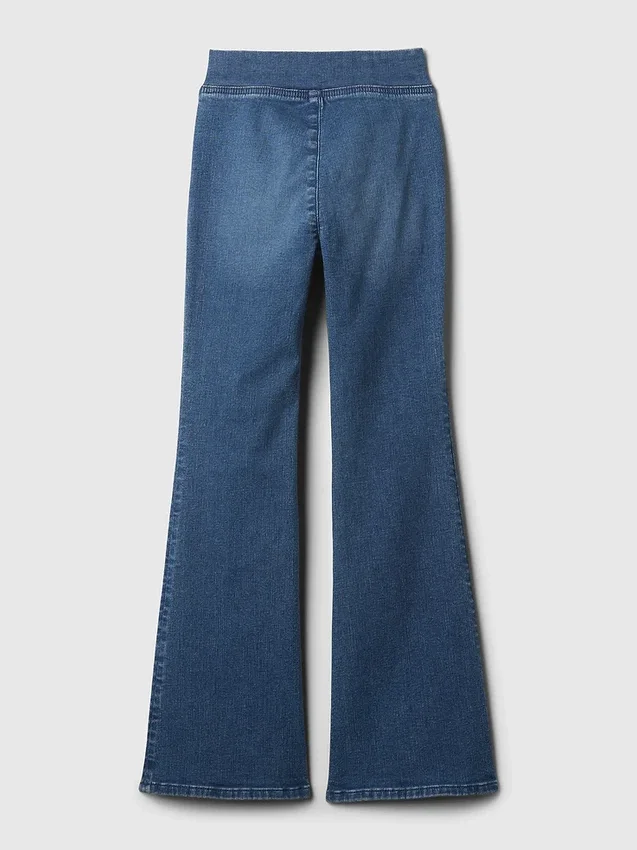 Högmidjade crossover-Jeans med utsvängda ben för barn
