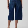 Högmidjade culotte-jeans med bälte