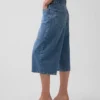 Högmidjade culottejeans med bälten