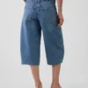 Högmidjade culottejeans med bälten