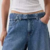Högmidjade culottejeans med bälten