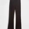 Högmidjade, dubbelstickade byxor i bootcut-modell