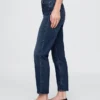 Högmidjade, raka jeans med låg framdel