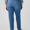 Högmidjade, raka jeans med låg framdel