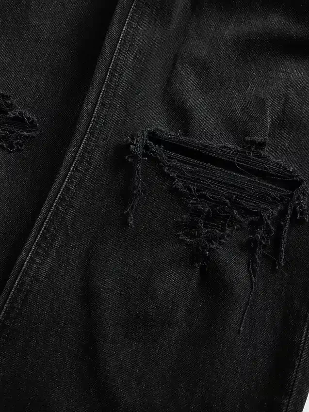 Högmidjade, raka jeans med låg framdel