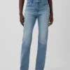 Högmidjade, slanka raka Jeans med tvinnade sömmar i 90-talsstil